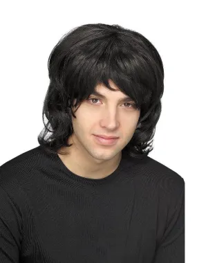 1970s Black Shag Wig