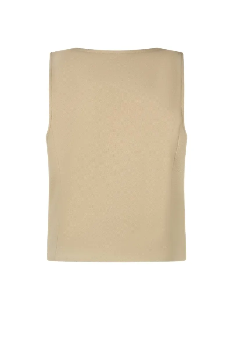 ART piqué gilet Sand