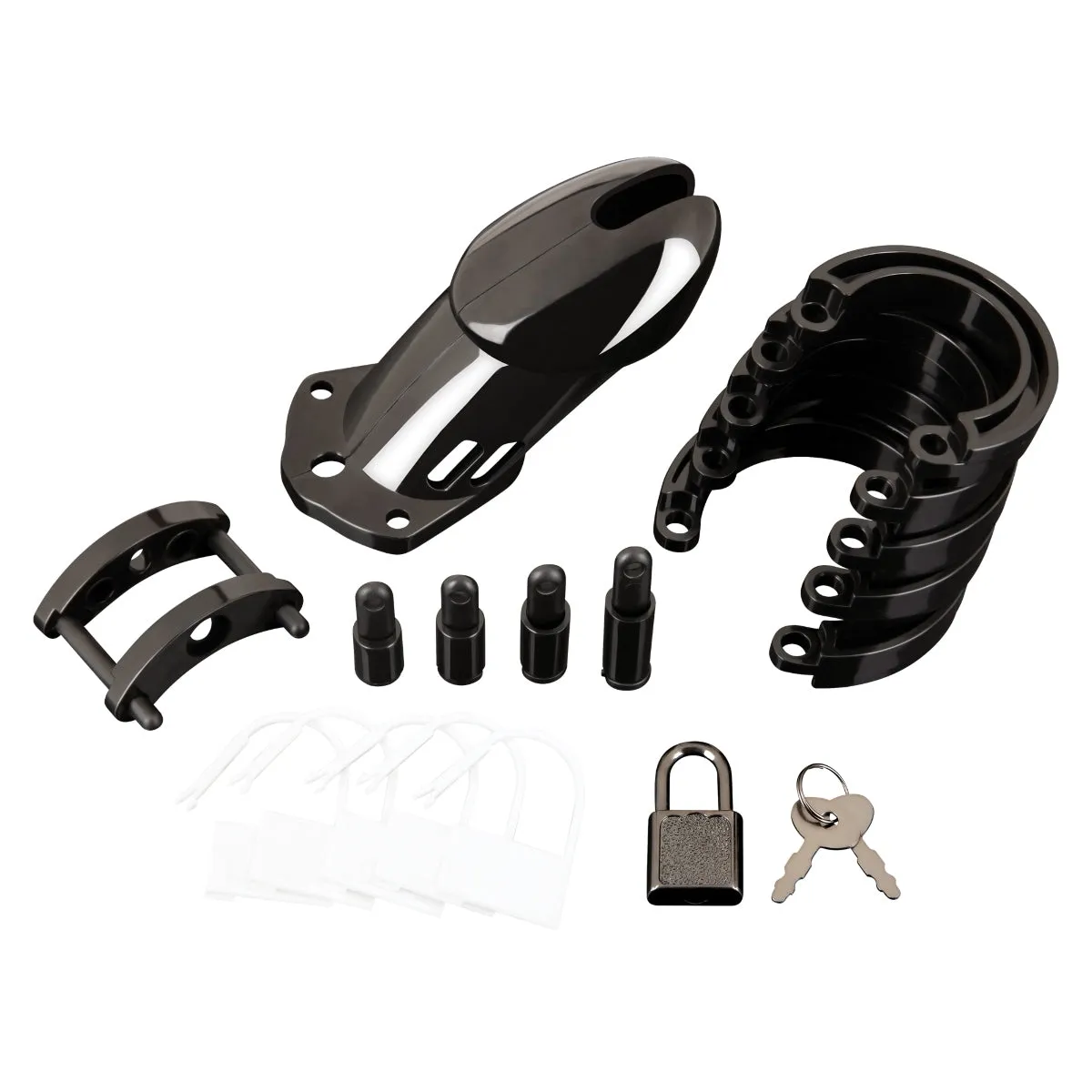Blue Line Acrylic See Thru Chastity Cage Black