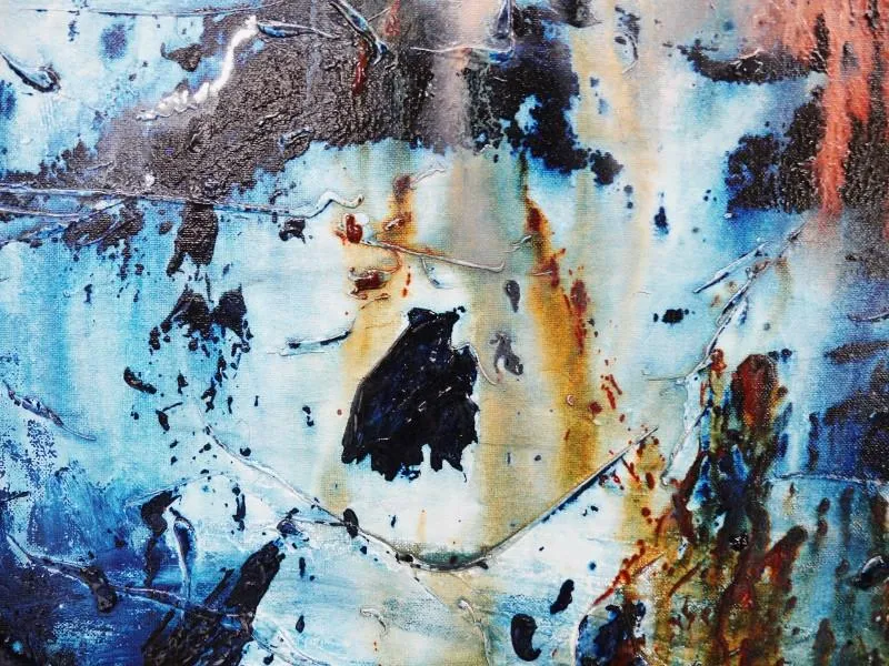 Blue Madder 120cm x 120cm Blue Abstract Painting (SOLD)