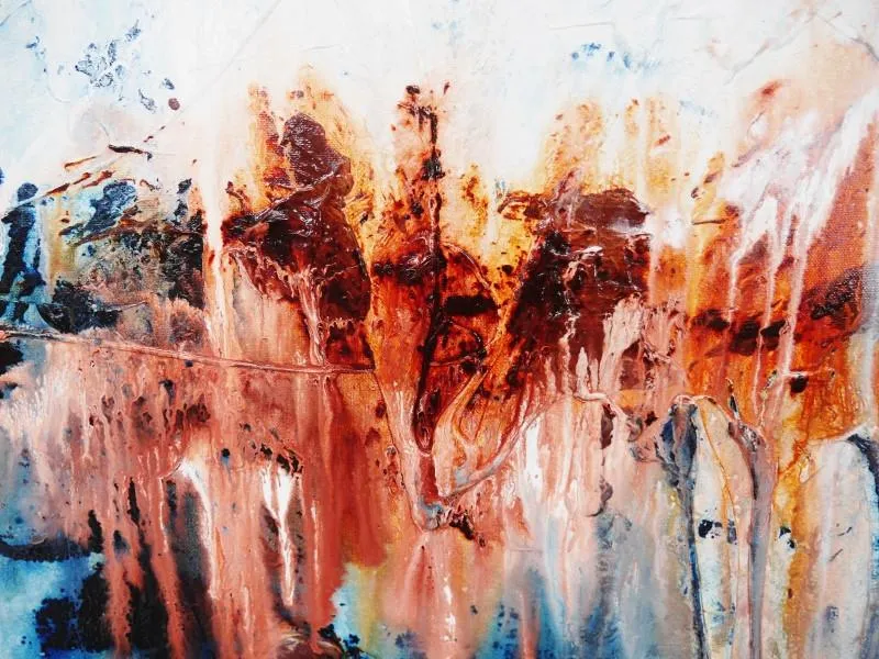 Blue Madder 120cm x 120cm Blue Abstract Painting (SOLD)