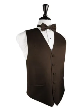 Chocolate Herringbone Tuxedo Vest and Tie Set