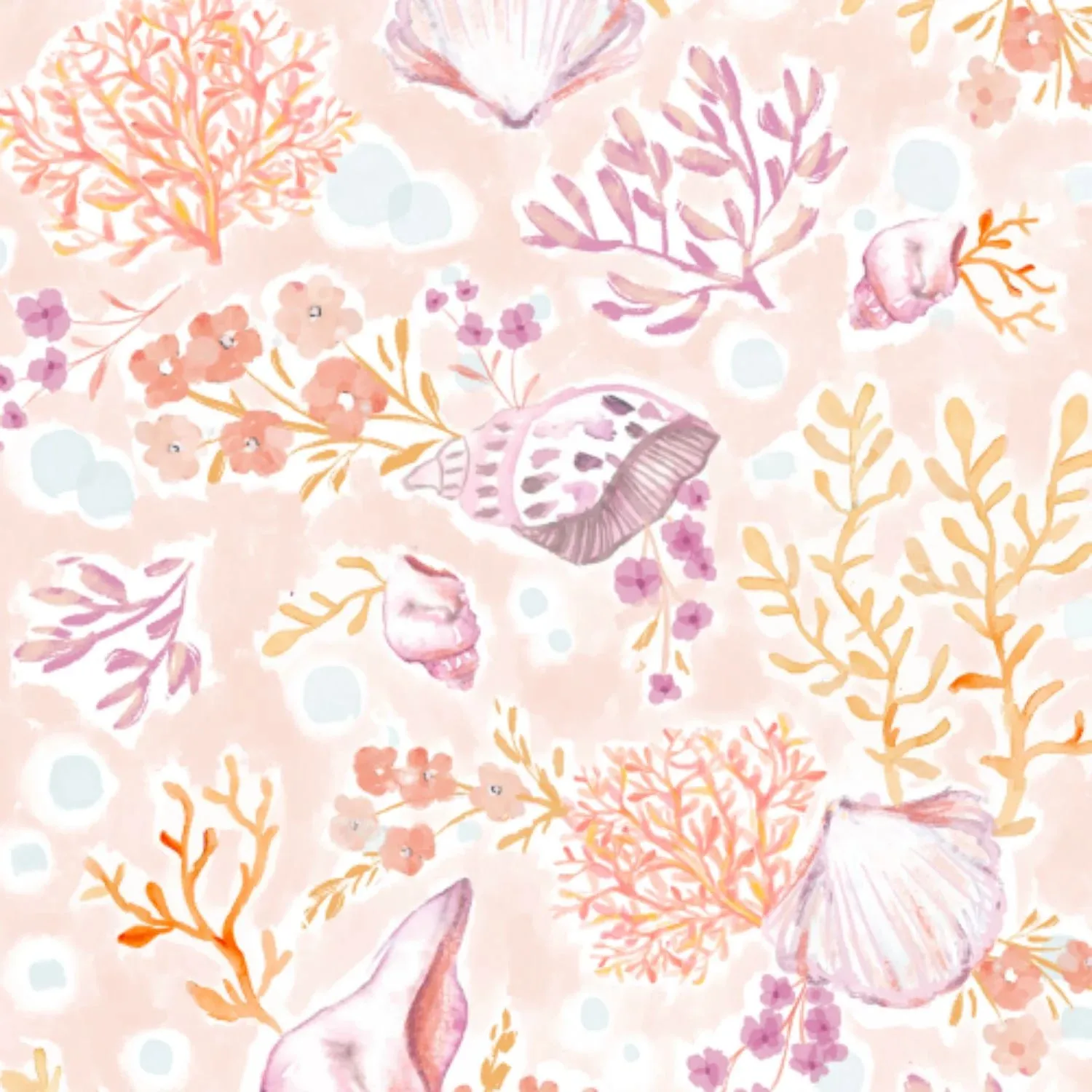 Coral Floral Tencel Footless Coverall