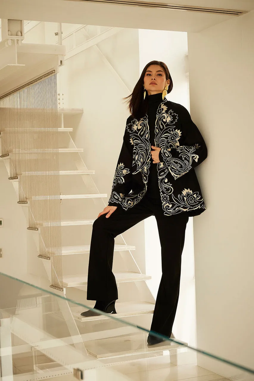 Felt Embroidered Coat
