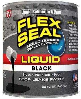 Flex Seal LFSBLKR32 Rubberized Coating, Black, 32 oz :QUART: QUANTITY: 1