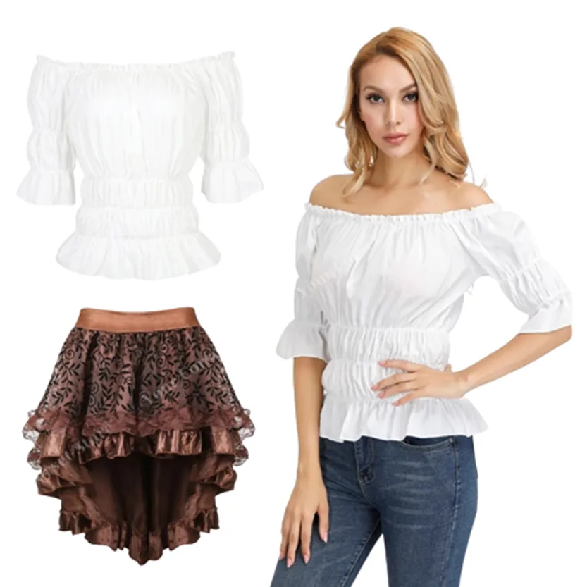 Funki Buys | Dresses | Women's Steampunk Top Corset Skirt Set