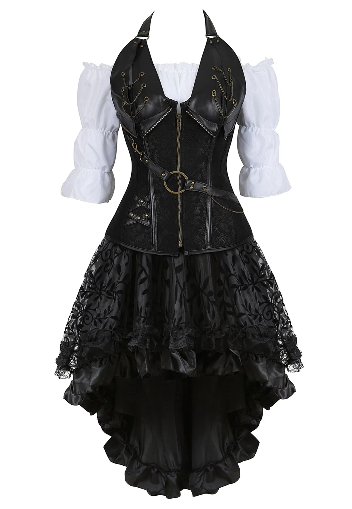 Funki Buys | Dresses | Women's Steampunk Top Corset Skirt Set
