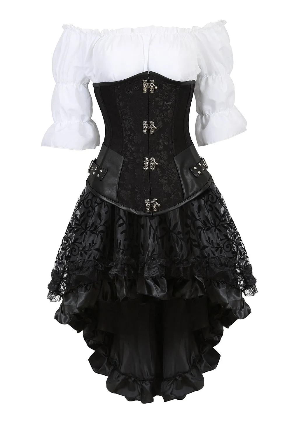Funki Buys | Dresses | Women's Steampunk Top Corset Skirt Set