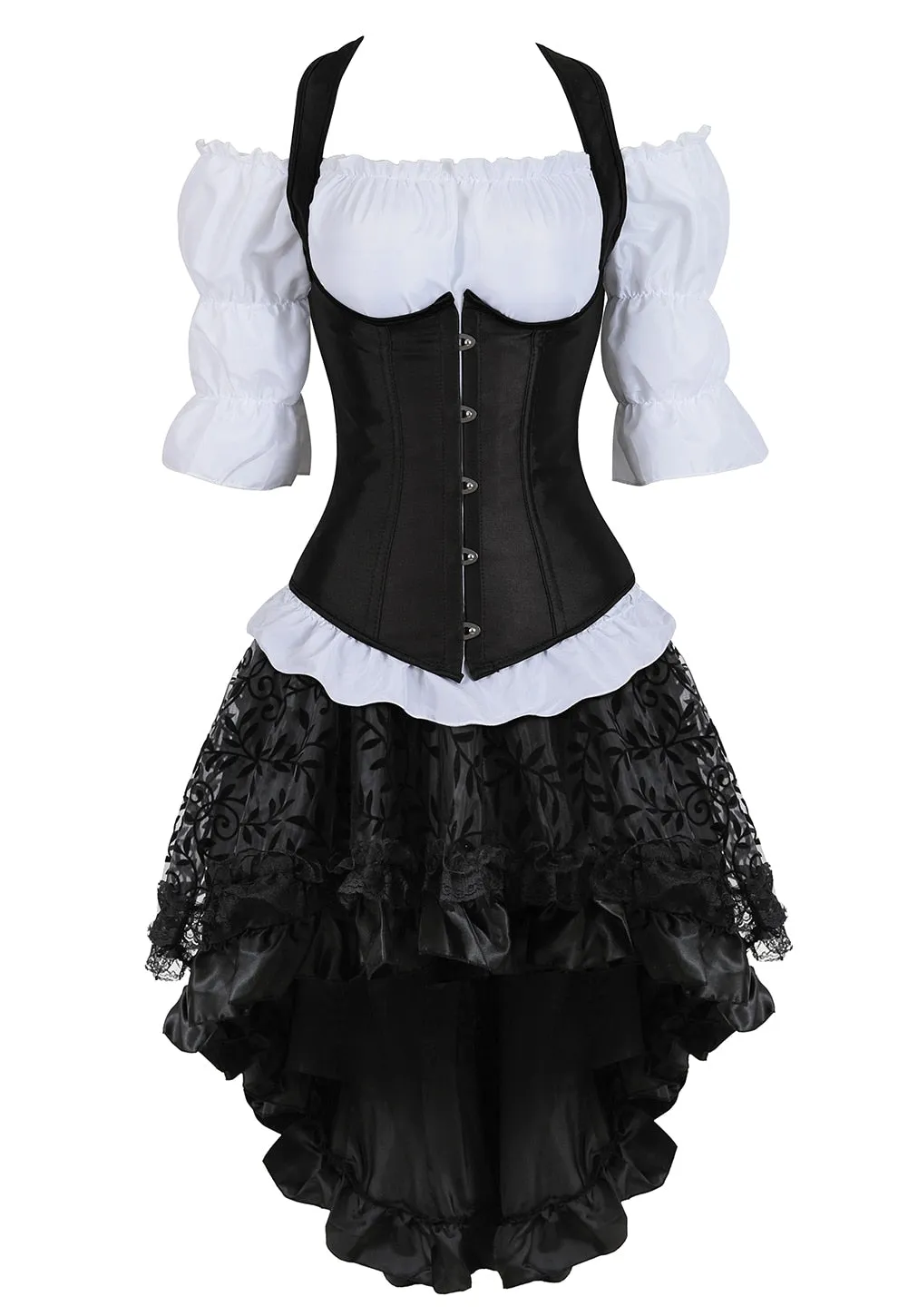 Funki Buys | Dresses | Women's Steampunk Top Corset Skirt Set