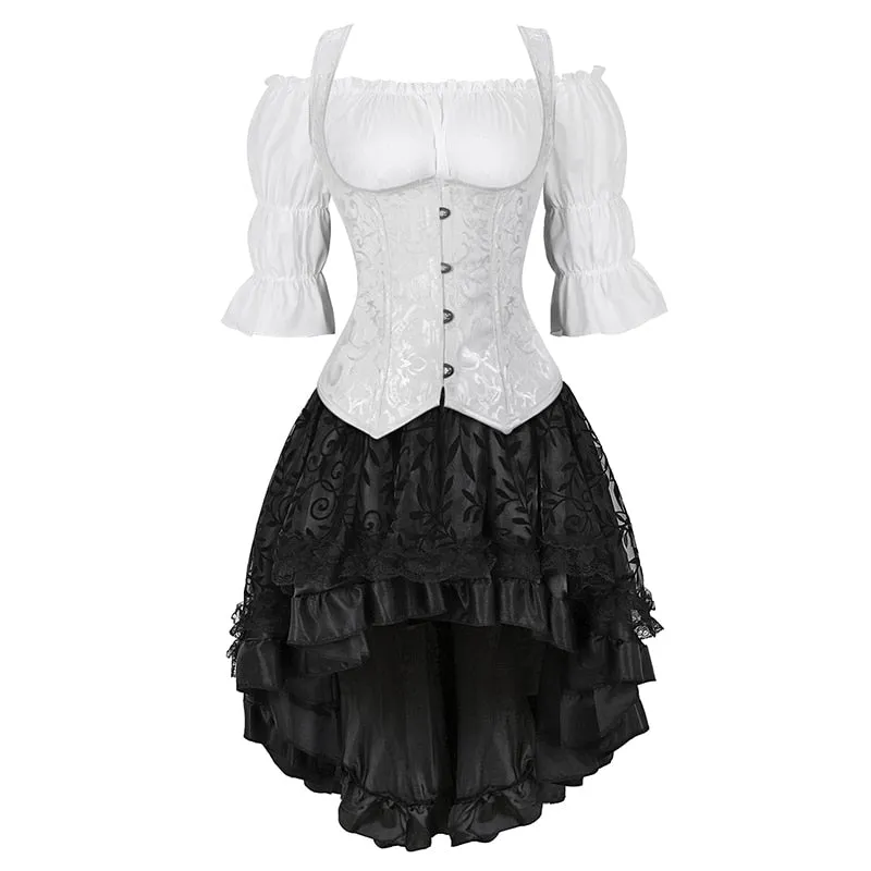 Funki Buys | Dresses | Women's Steampunk Top Corset Skirt Set
