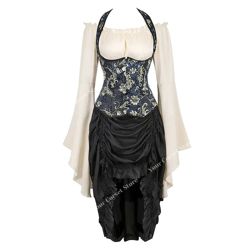 Funki Buys | Dresses | Women's Steampunk Top Corset Skirt Set