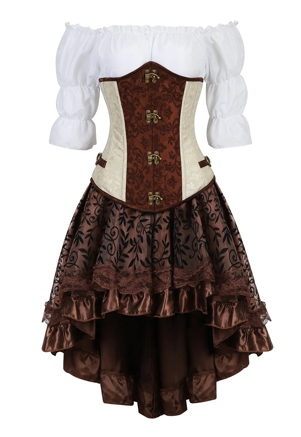 Funki Buys | Dresses | Women's Steampunk Top Corset Skirt Set