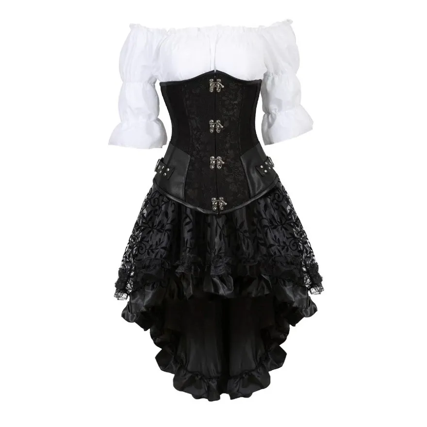 Funki Buys | Dresses | Women's Steampunk Top Corset Skirt Set