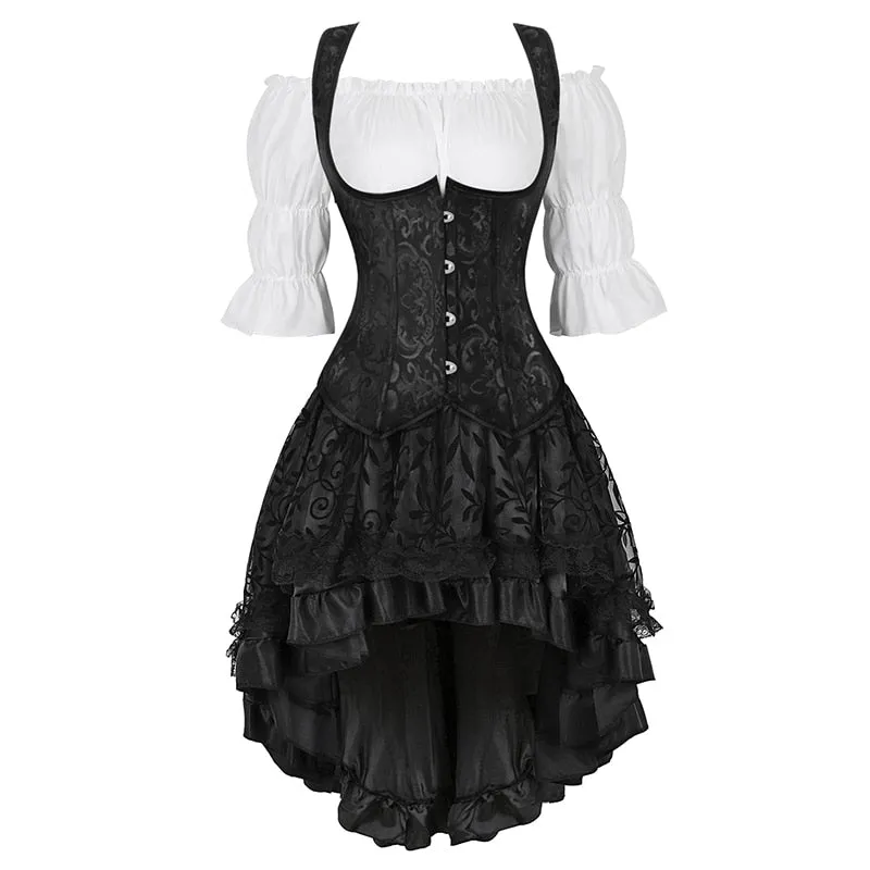 Funki Buys | Dresses | Women's Steampunk Top Corset Skirt Set