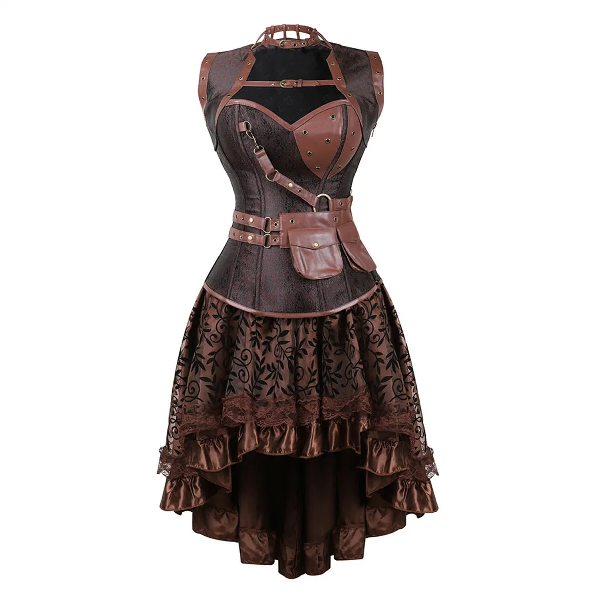 Funki Buys | Dresses | Women's Steampunk Top Corset Skirt Set
