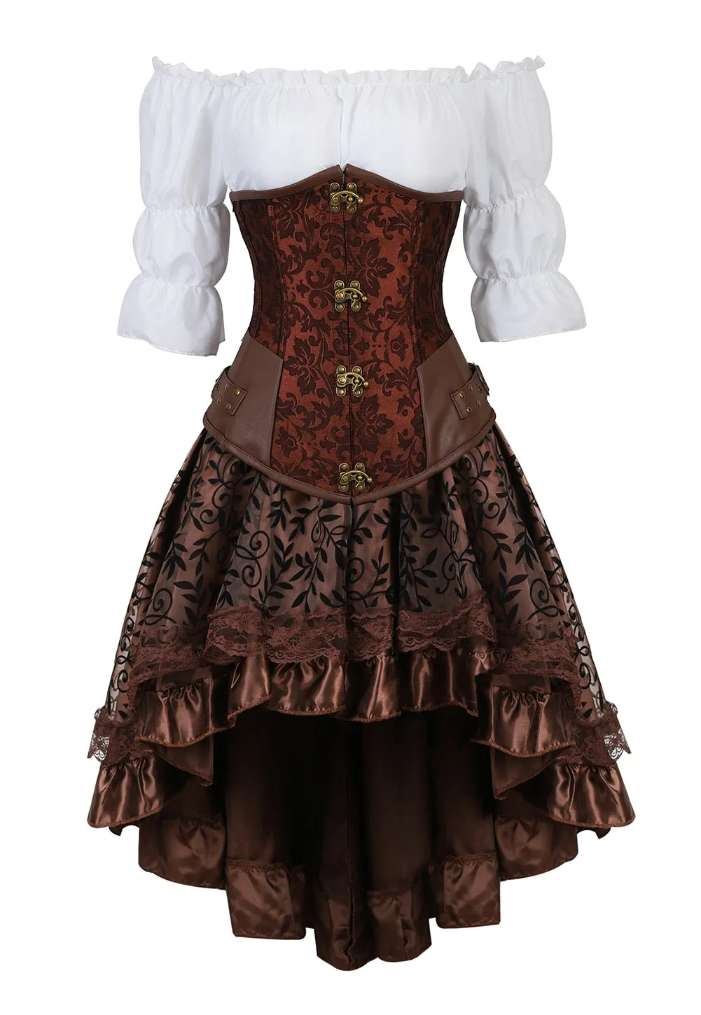 Funki Buys | Dresses | Women's Steampunk Top Corset Skirt Set
