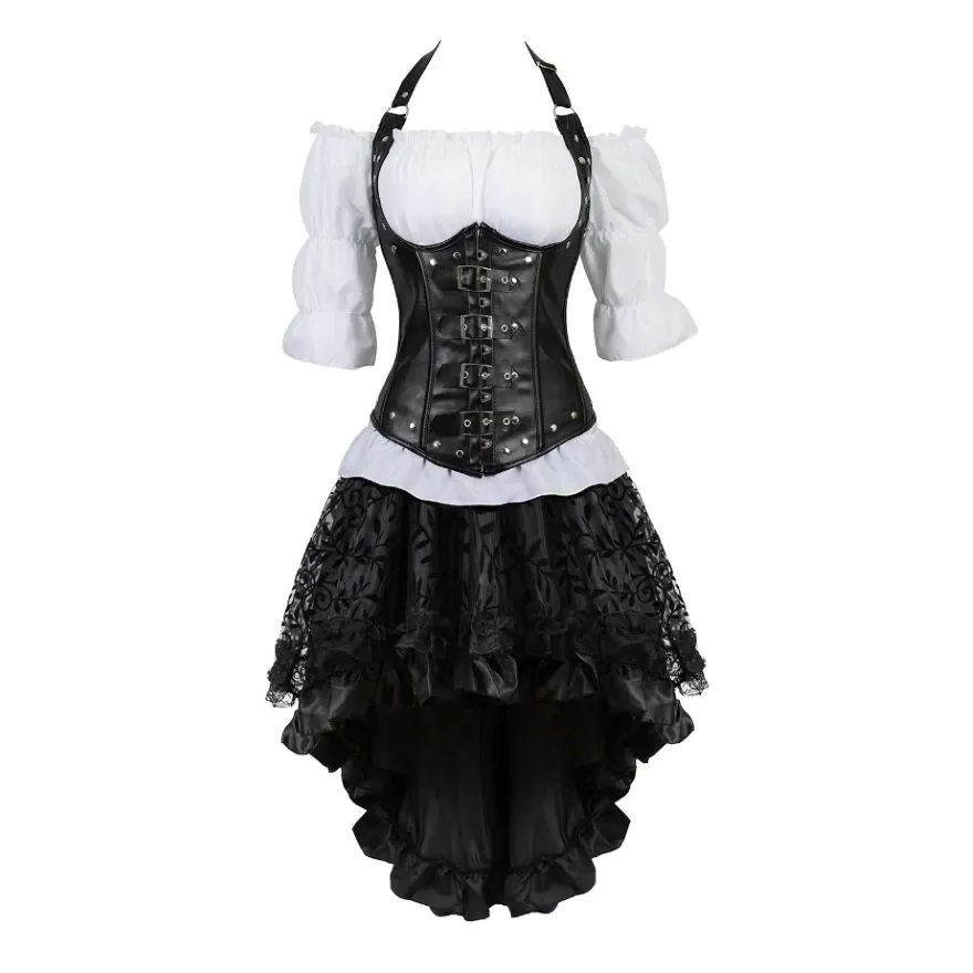 Funki Buys | Dresses | Women's Steampunk Top Corset Skirt Set