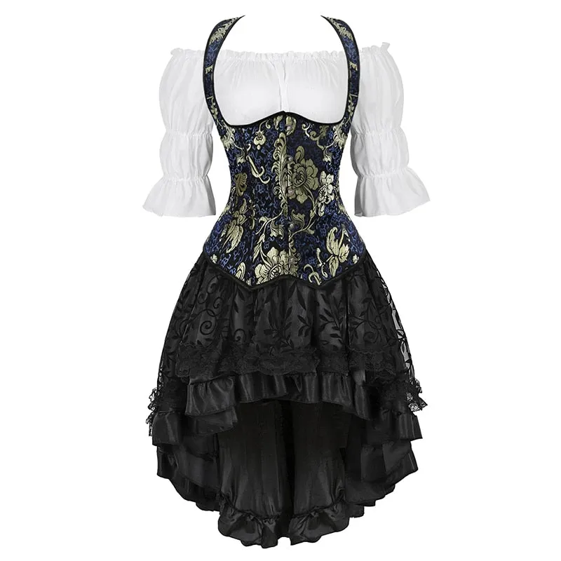 Funki Buys | Dresses | Women's Steampunk Top Corset Skirt Set