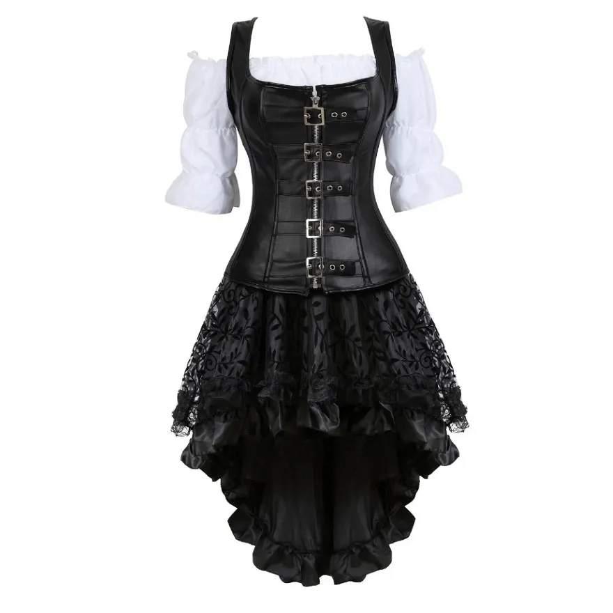 Funki Buys | Dresses | Women's Steampunk Top Corset Skirt Set