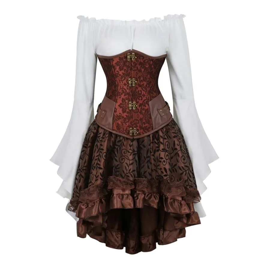 Funki Buys | Dresses | Women's Steampunk Top Corset Skirt Set