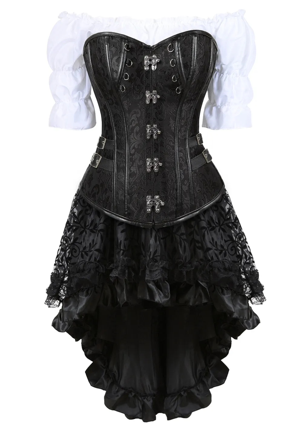 Funki Buys | Dresses | Women's Steampunk Top Corset Skirt Set