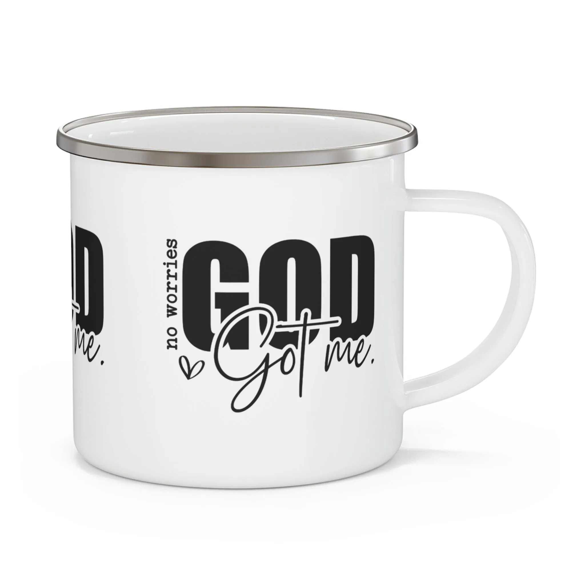God Got Me Enamel Camping Mug
