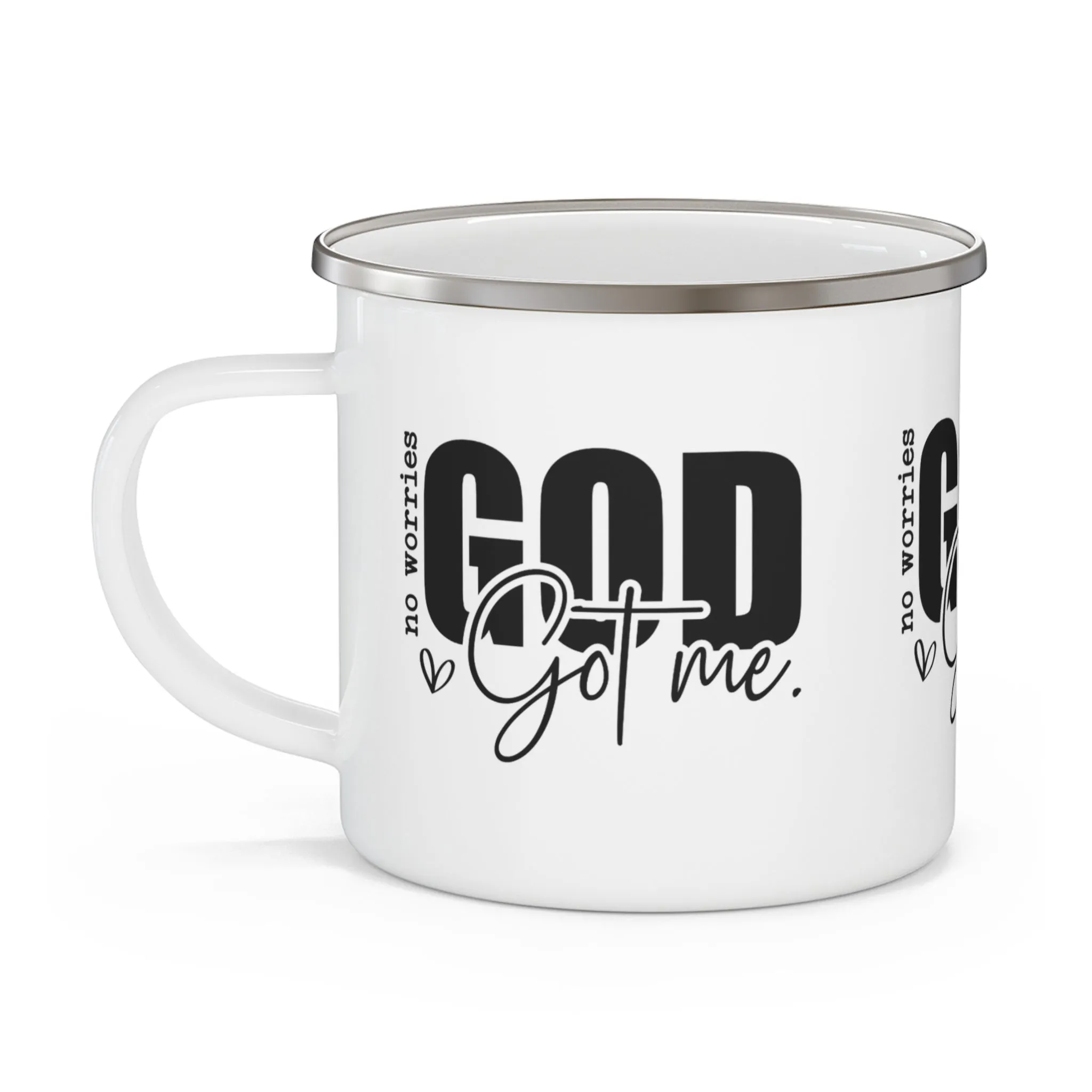God Got Me Enamel Camping Mug