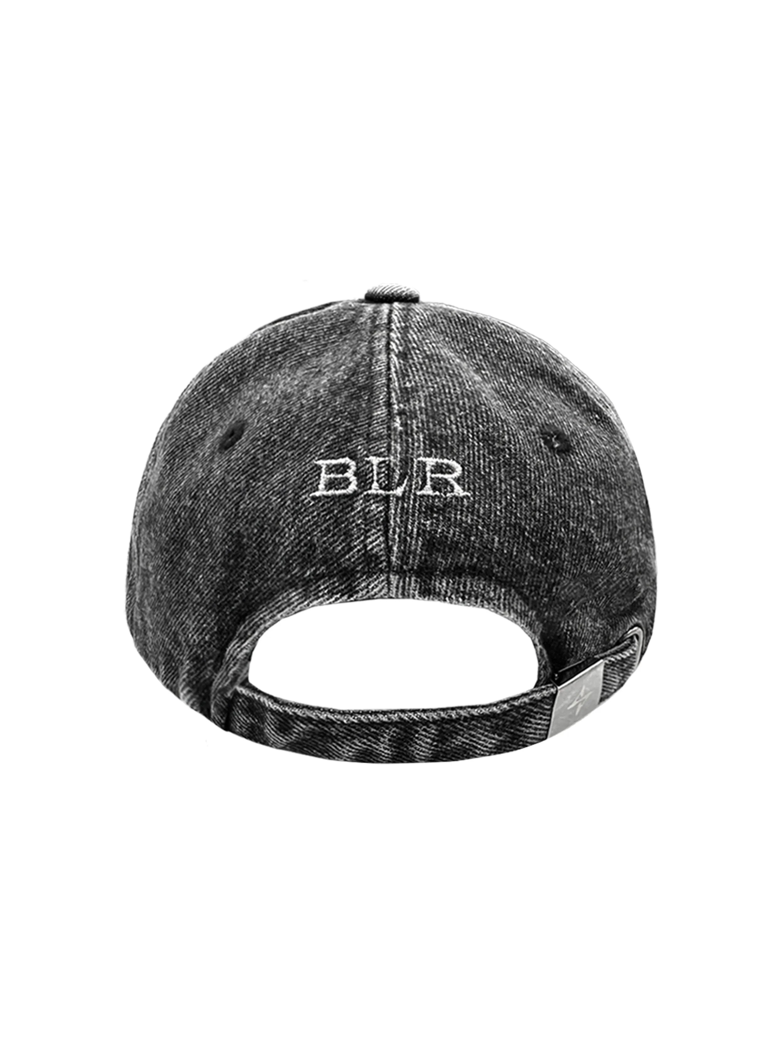 Grunge denim cap black & white