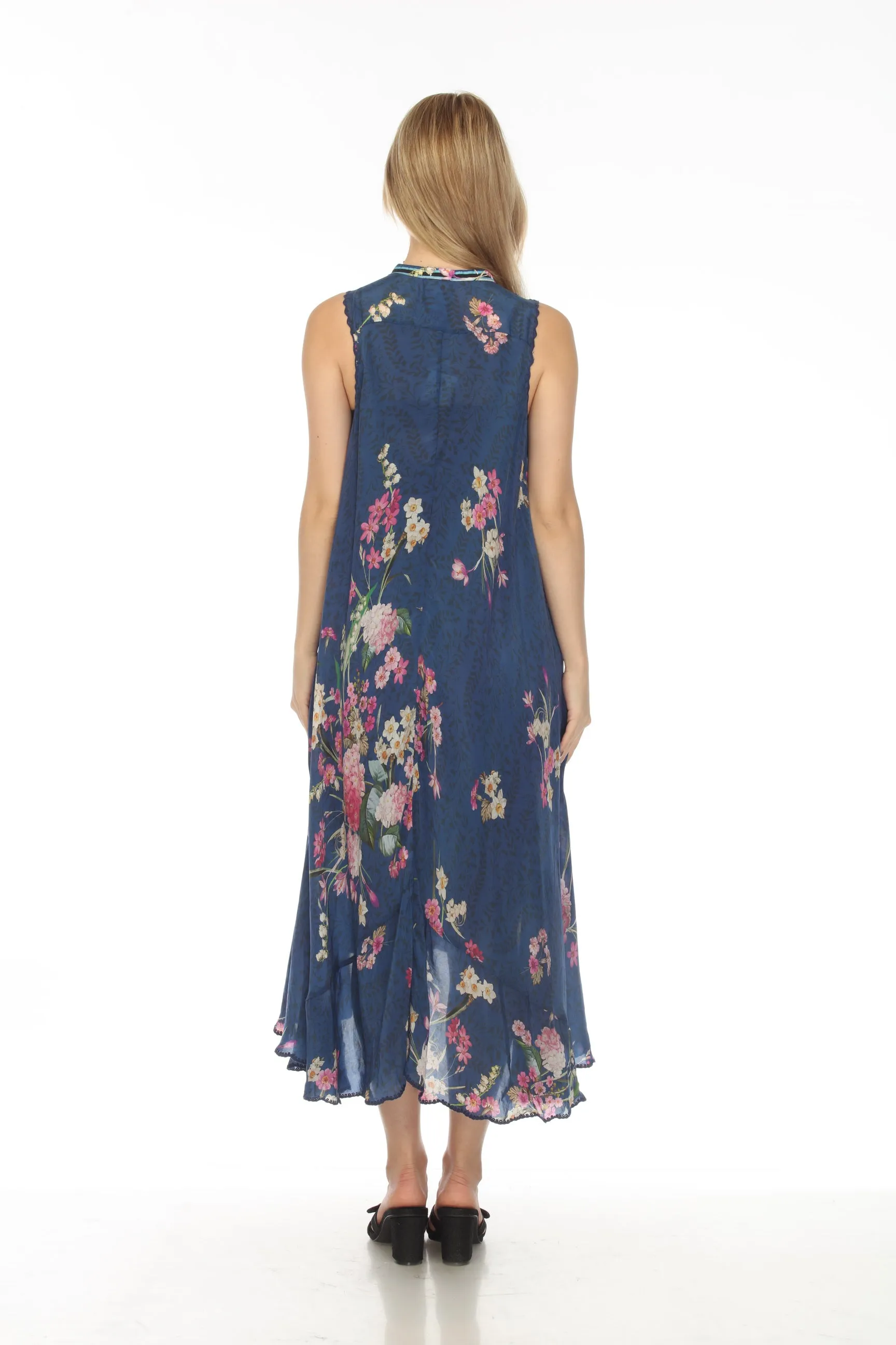 Johnny Was Willowa Kirra Floral Sleeveless Slip Dress Boho Chic C39422A3