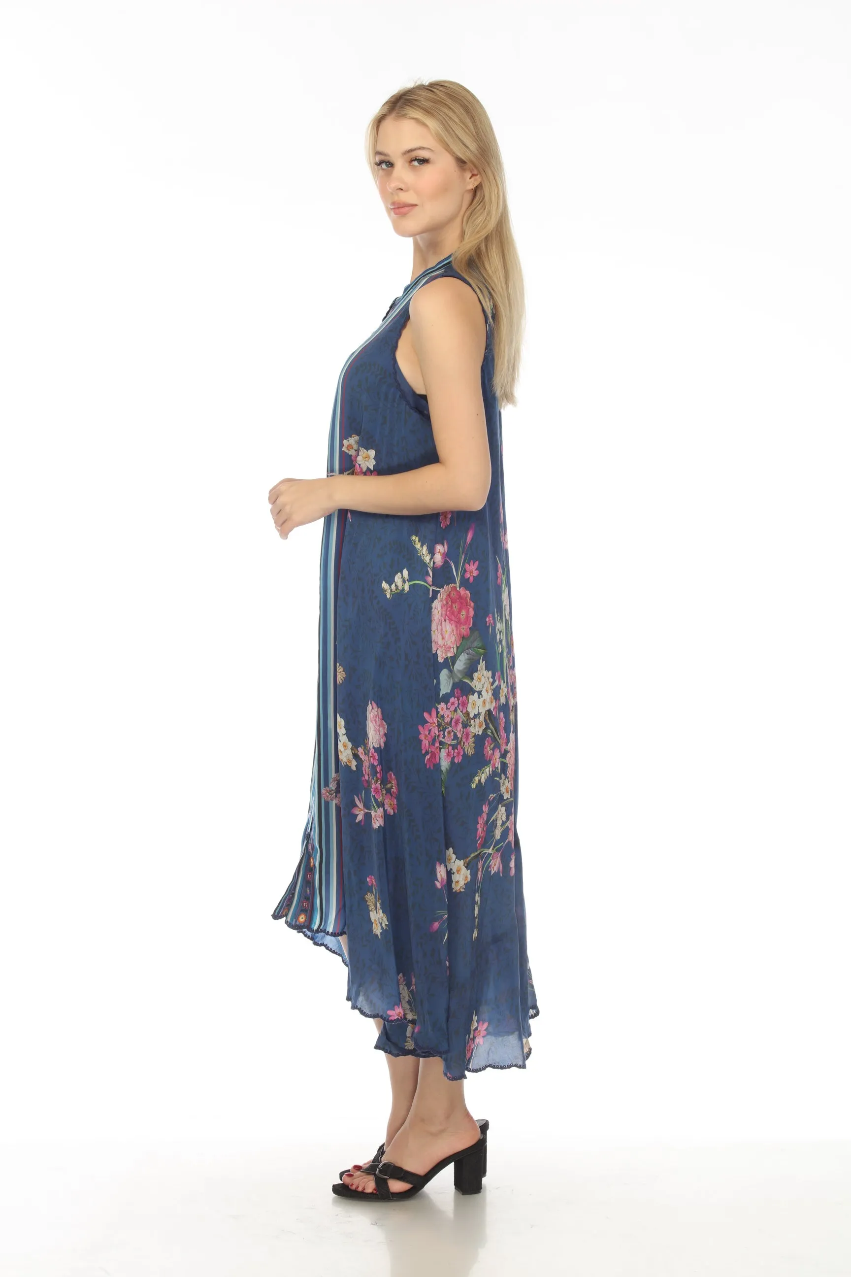 Johnny Was Willowa Kirra Floral Sleeveless Slip Dress Boho Chic C39422A3