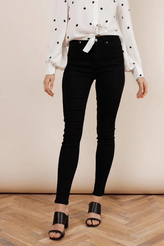 Kancan High Rise Black Curvy Denim