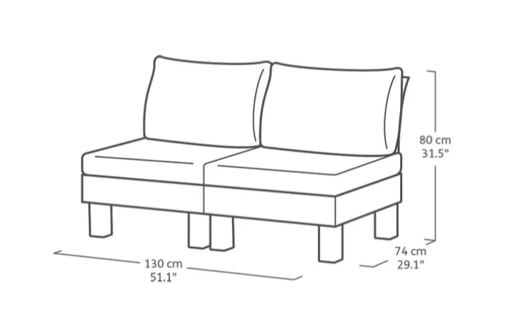 Keter Elements 6 Seater Modular Lounge Set