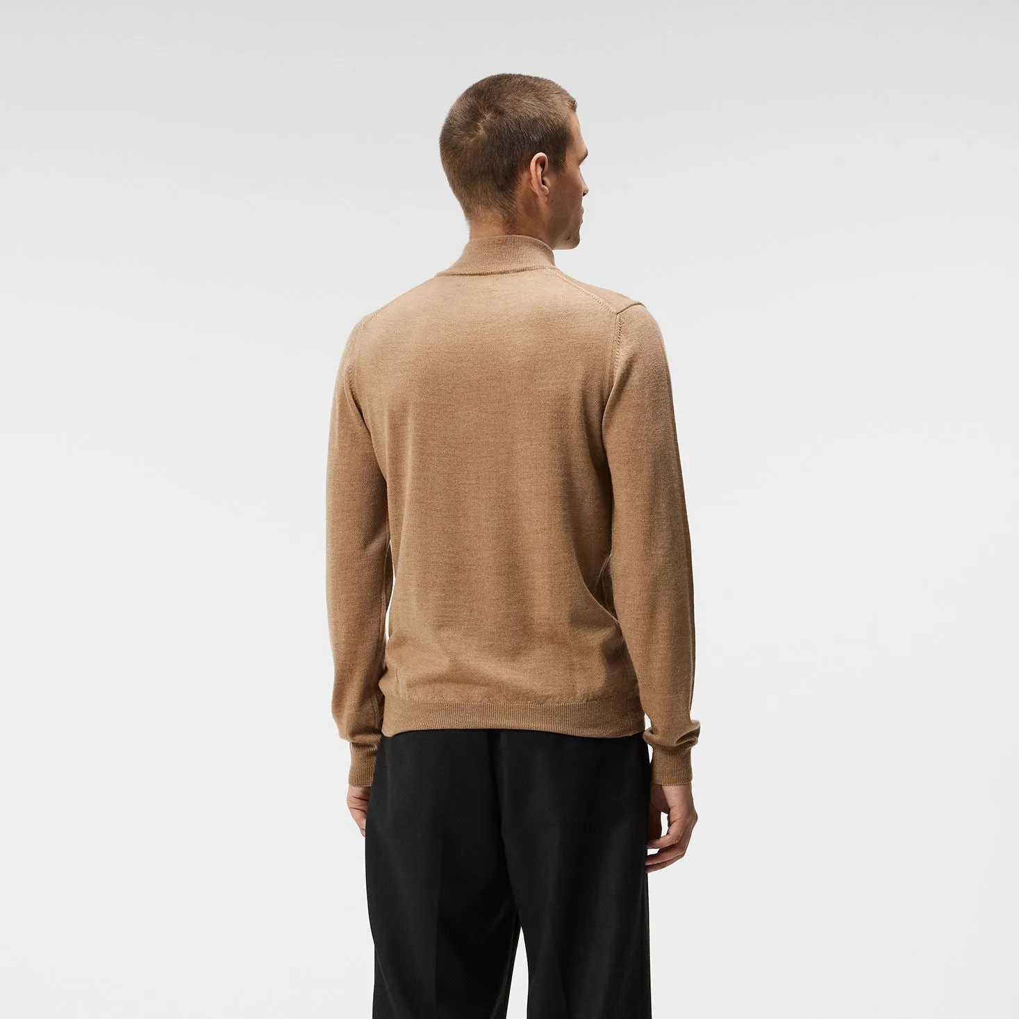 Kiyan Quarter Zip Sweater Chipmunk Melange - AW23