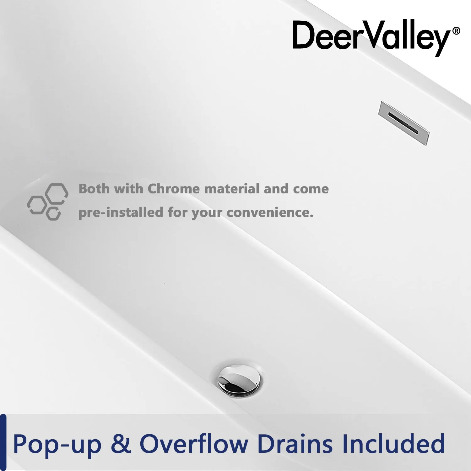 LIBERTY 59" X 28" Freestanding Acrylic Bathtub