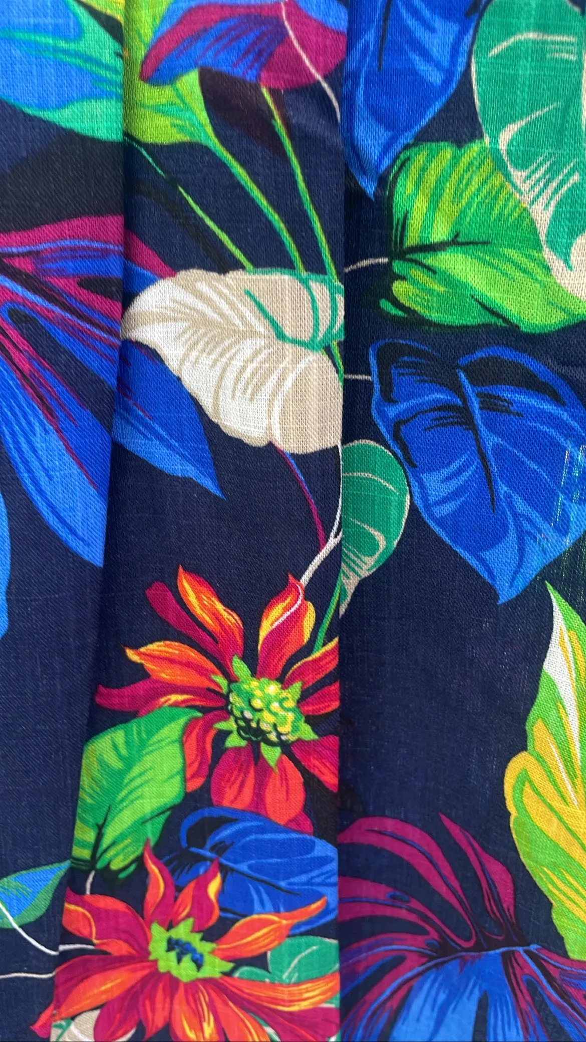Linen vivid flower bermuda