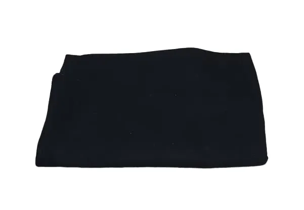 MAMRAJ Plain Acrylic Wool Blankets, Full-Length, Solid-Design Single Bed [Black] ( 225 cm x 150 cm)