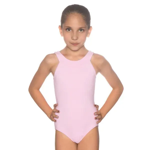 MiGARU L-M09 Child's Kazuko Round Neck Leotard With Open Back