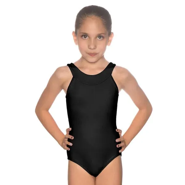 MiGARU L-M09 Child's Kazuko Round Neck Leotard With Open Back