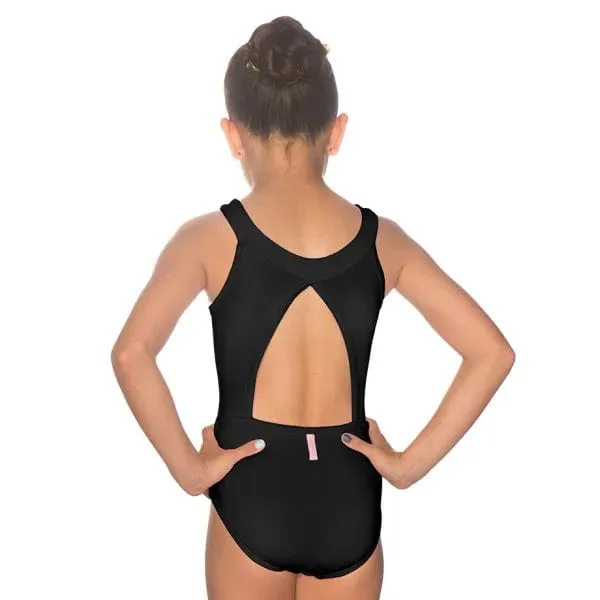 MiGARU L-M09 Child's Kazuko Round Neck Leotard With Open Back