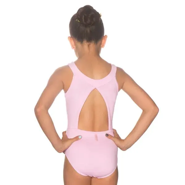 MiGARU L-M09 Child's Kazuko Round Neck Leotard With Open Back