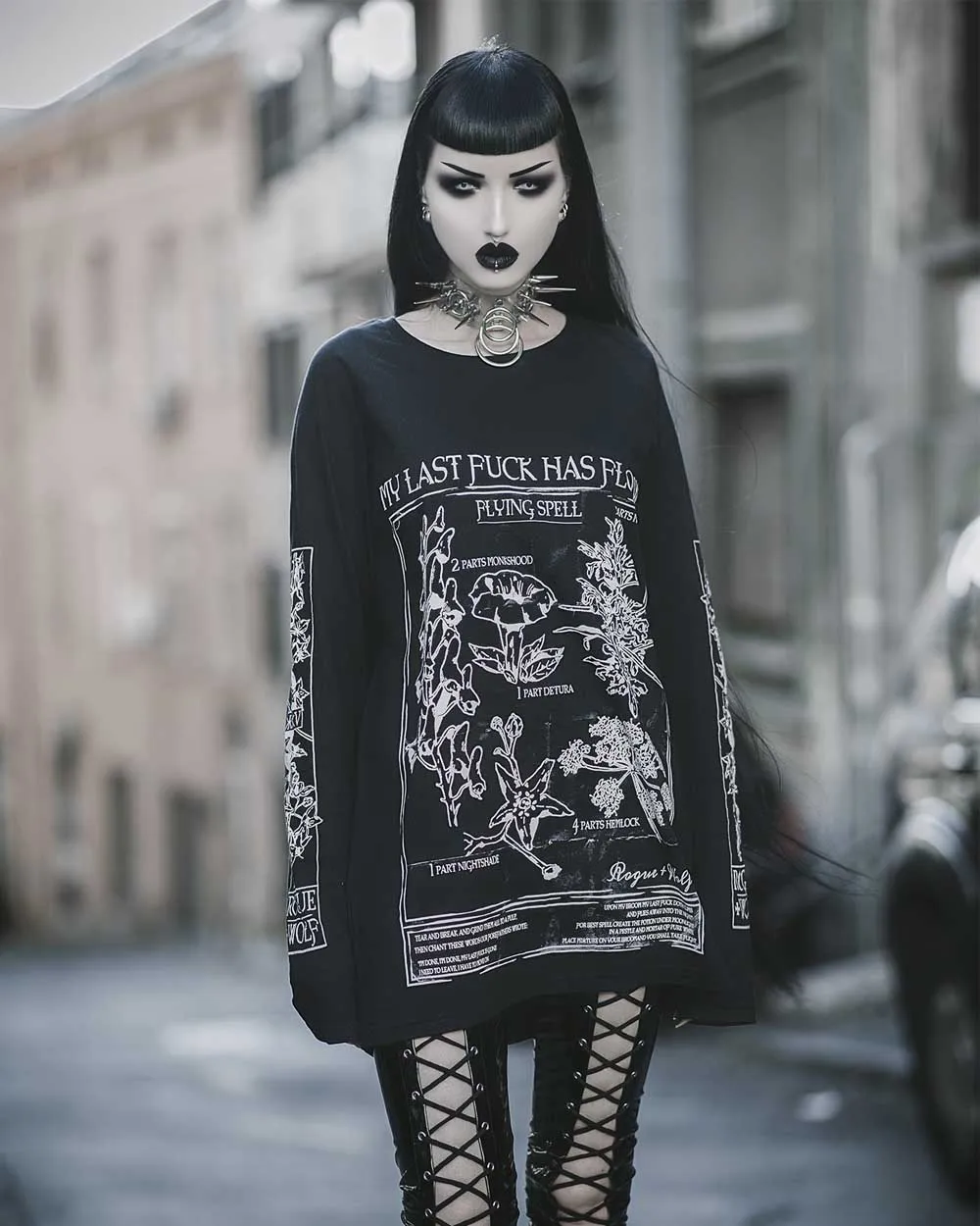 My Last F*** Has Flown Flying Spell - Long Sleeve Tee