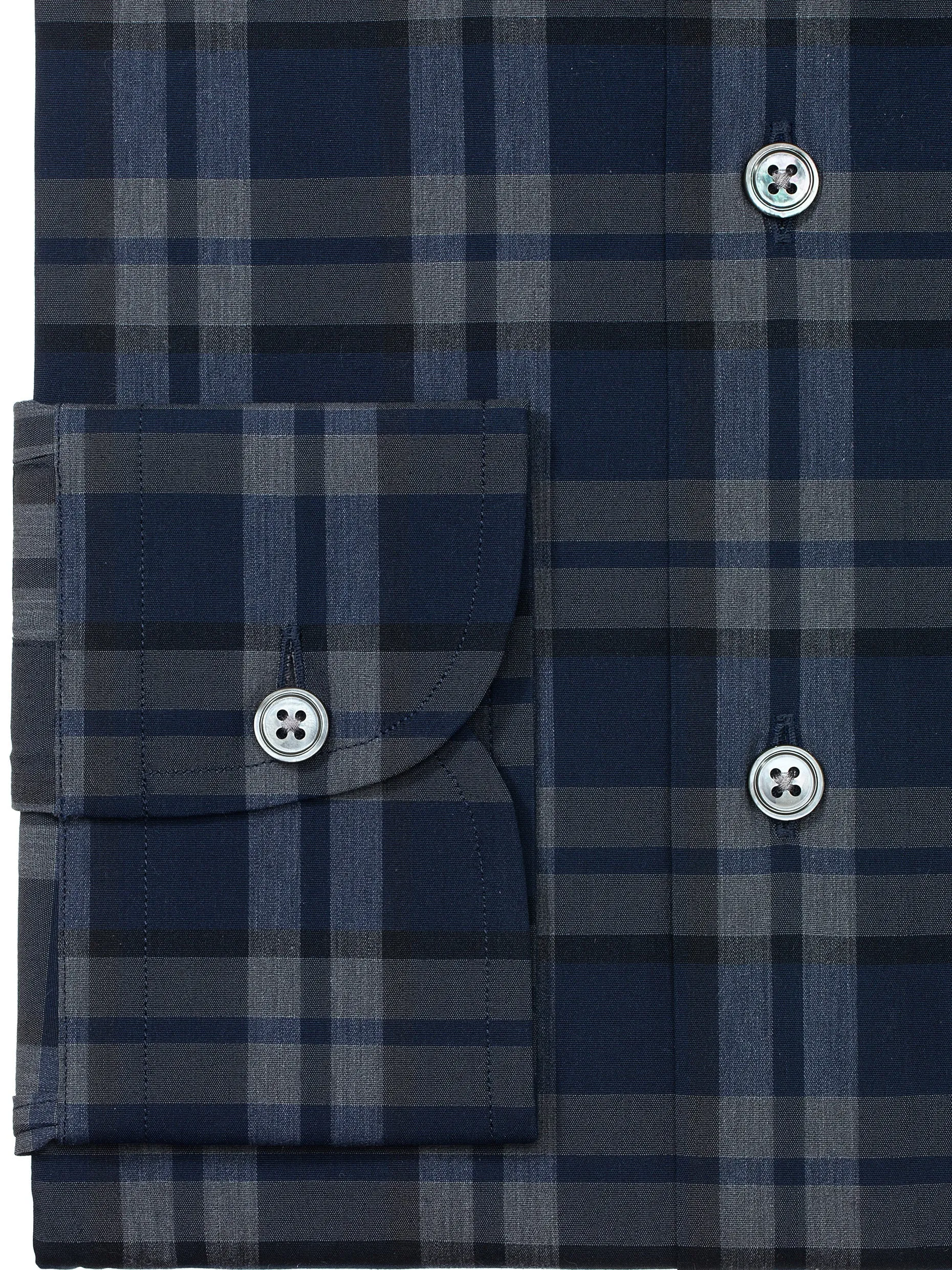 Navy and Charcoal Plaid Shirt - Fenwick Fit (Slim)