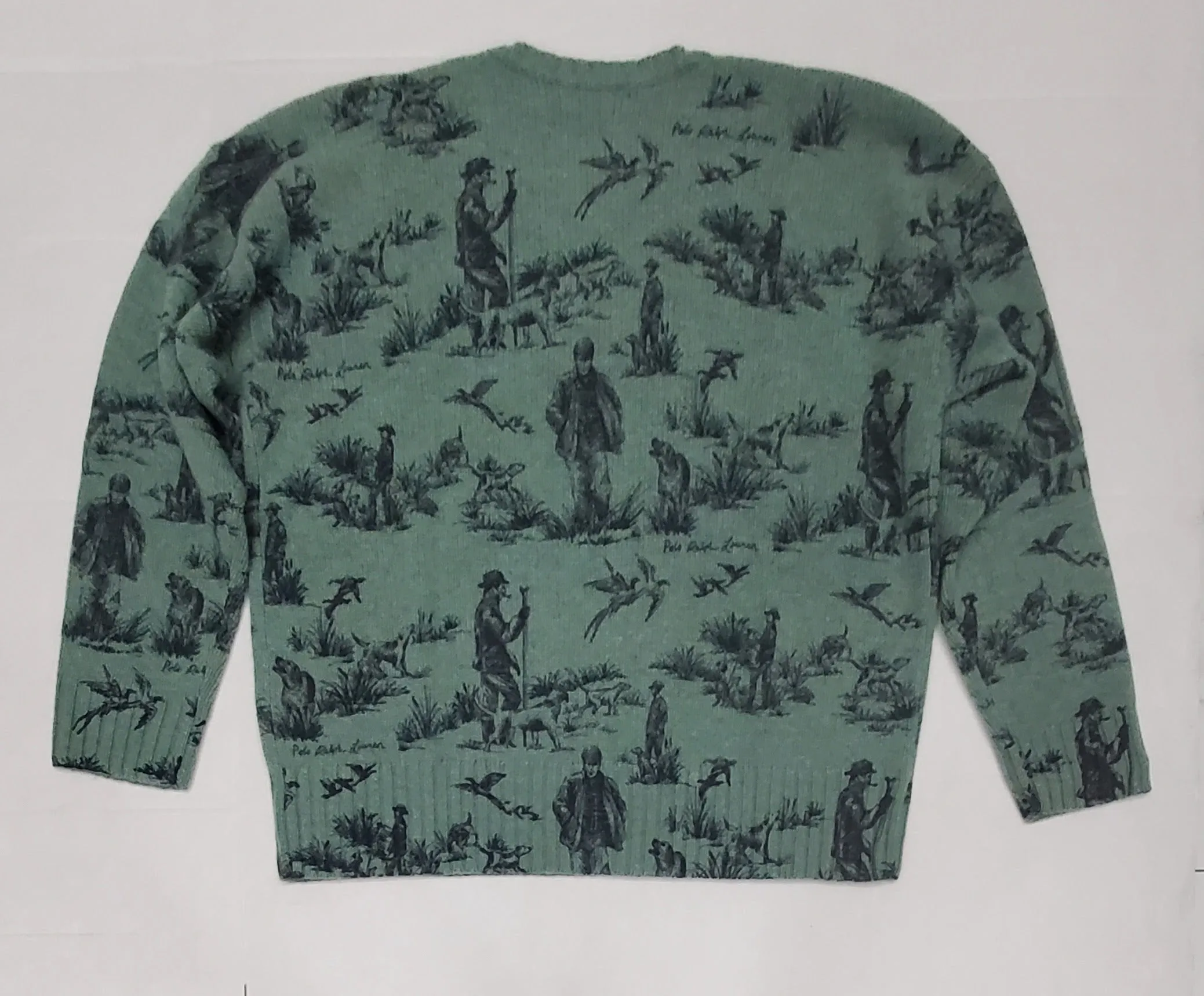 Nwt Polo Ralph Lauren Outdoorsmen Dogs Scenic Wool Sweater