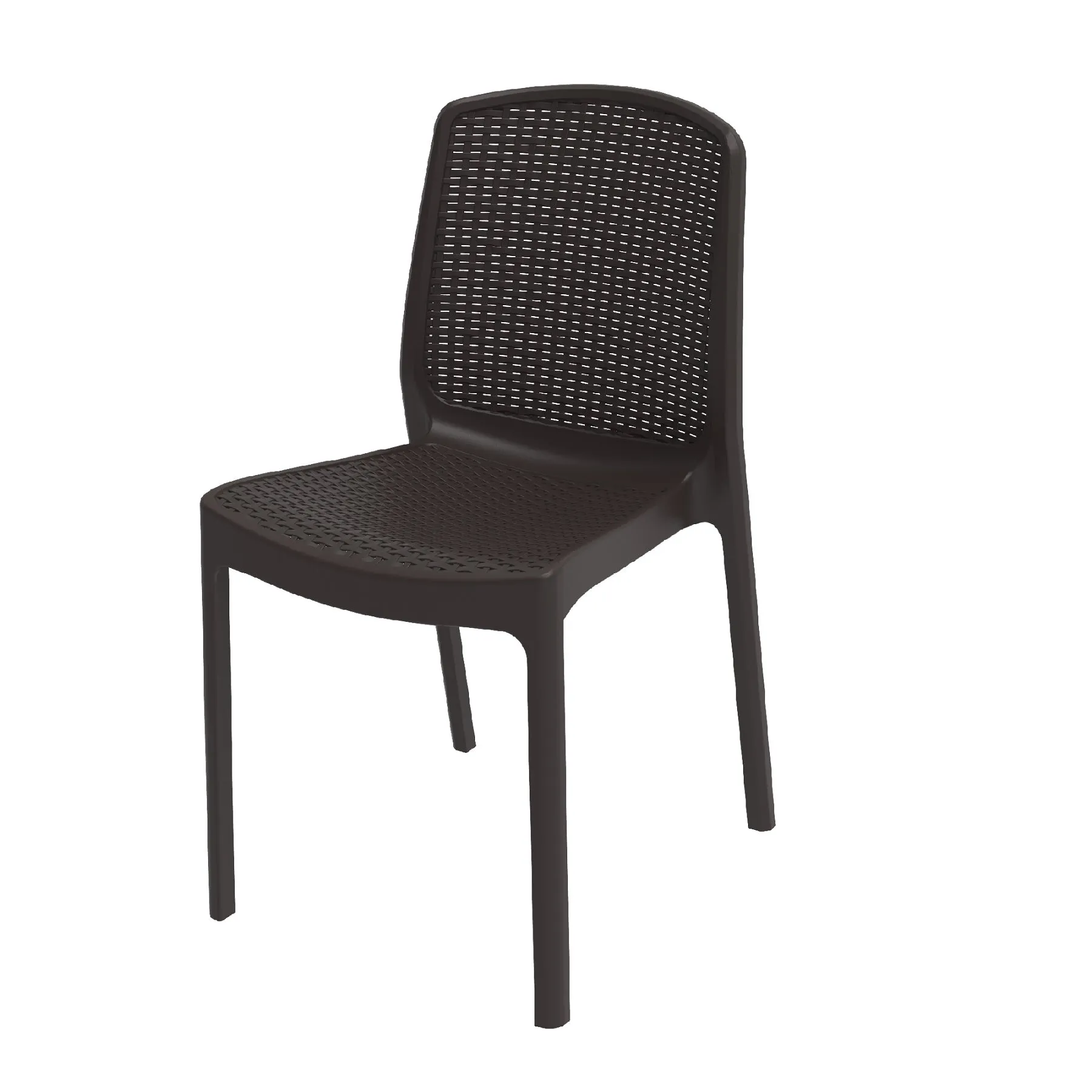 Outdoor Cedarrattan 4 Seater Dining Table and Chair (Brown)