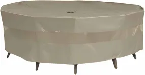 Patio Set Cover For Square or Round Table 70"Dia./L x 30"H Classic Taupe