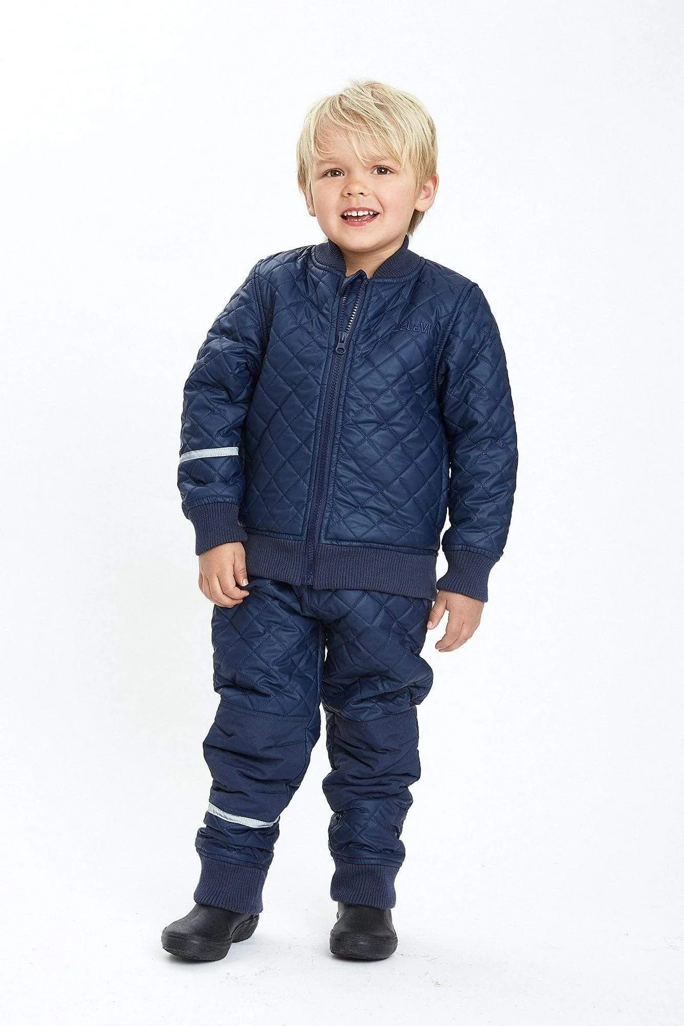 Quilted Thermal Set - Dark Navy