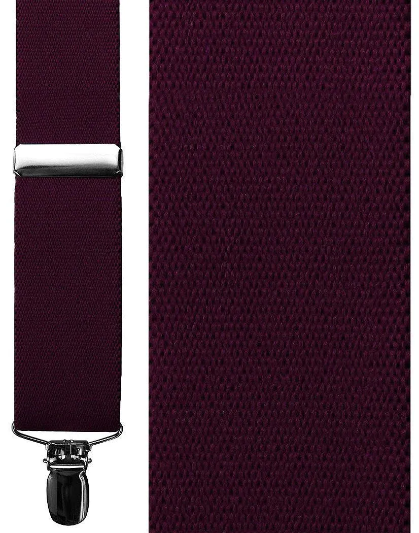"Crawford" Burgundy Suspenders