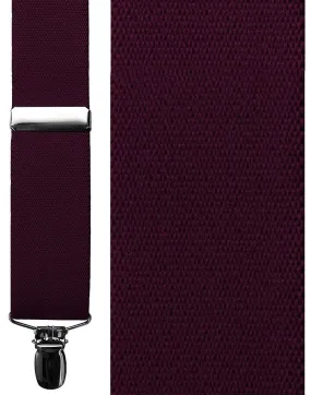 "Crawford" Burgundy Suspenders