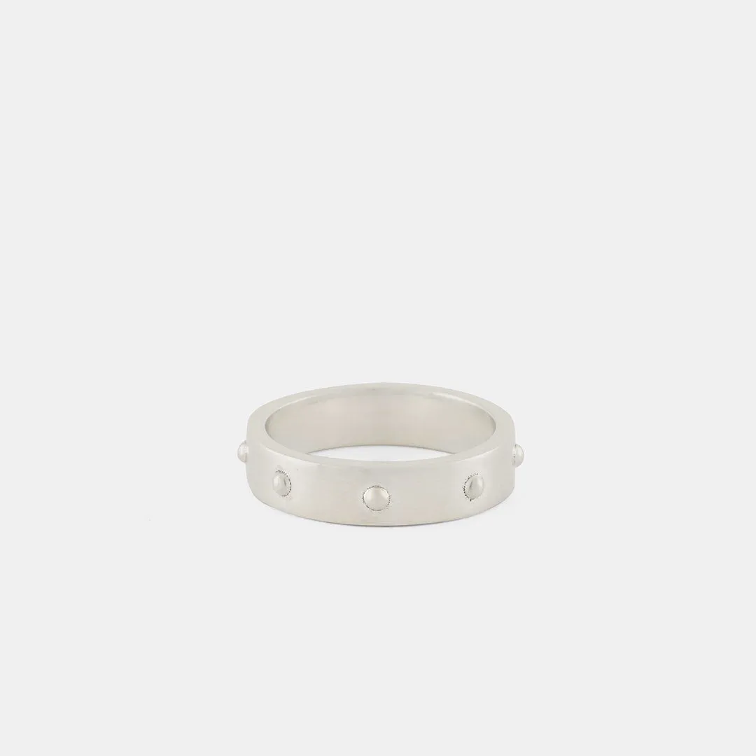 Silver Rivet Ring