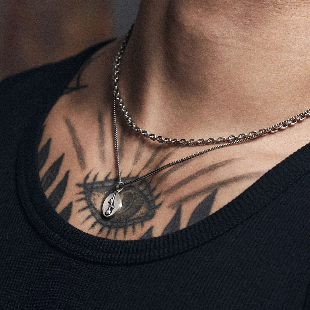 Silver Rose Necklace